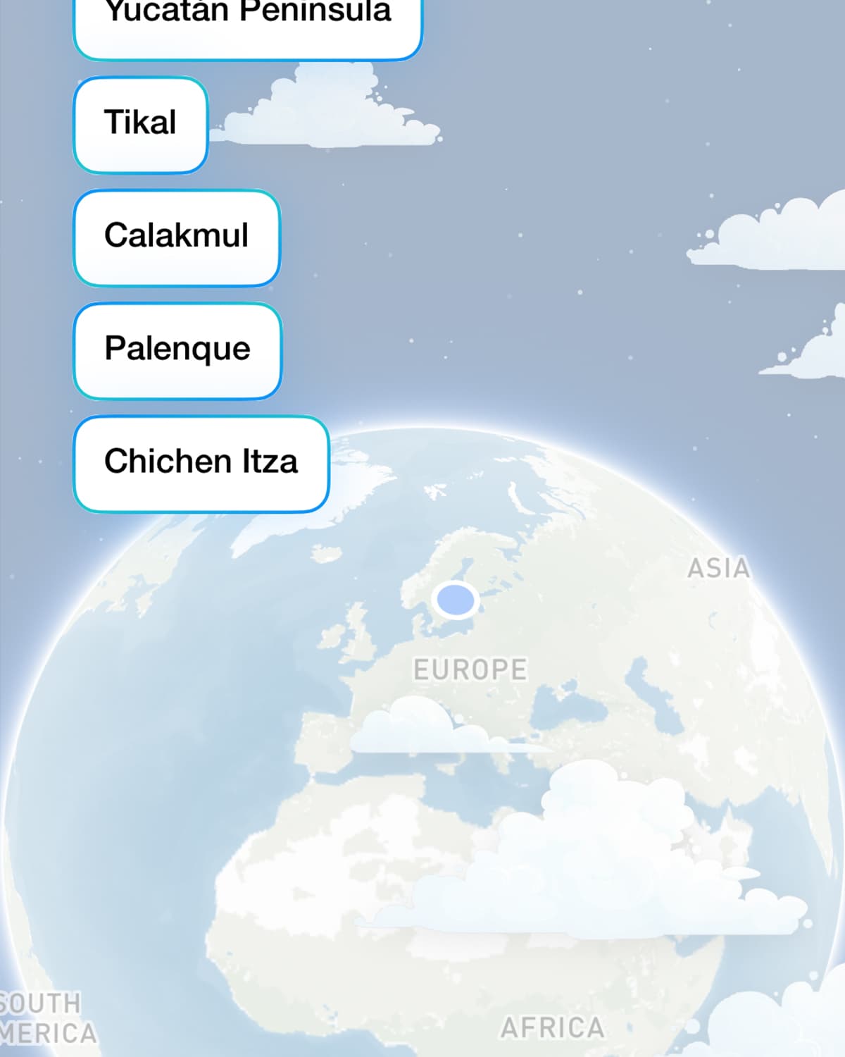 Map building itself with places and context